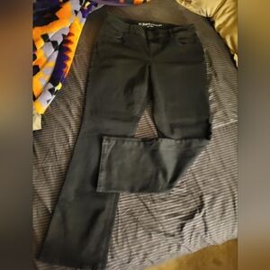 M Jeans By Maurices Mid Rise Black Flare Leg Sz 14W Reg